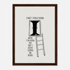 Dark wood frame