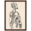Dark wood frame