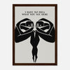 Dark wood frame