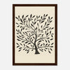 Dark wood frame