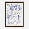 Dark wood frame