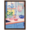 Dark wood frame