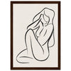 Dark wood frame