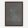 Dark wood frame