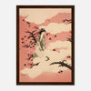 Dark wood frame