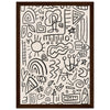 Dark wood frame