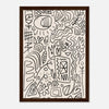 Dark wood frame