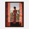 Dark wood frame