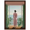 Dark wood frame