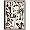 Dark wood frame
