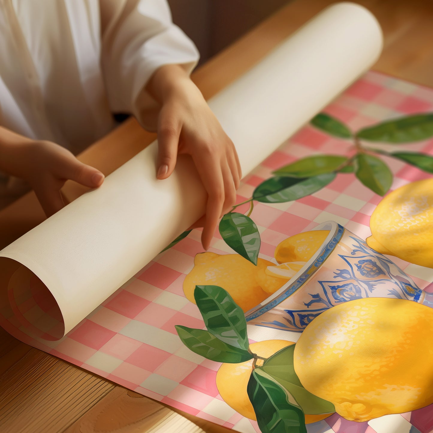 Lemons, Table Cloth, Yellow